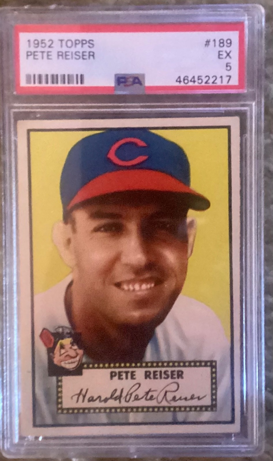 1952 TOPPS PETE REISER 189 PSA 5