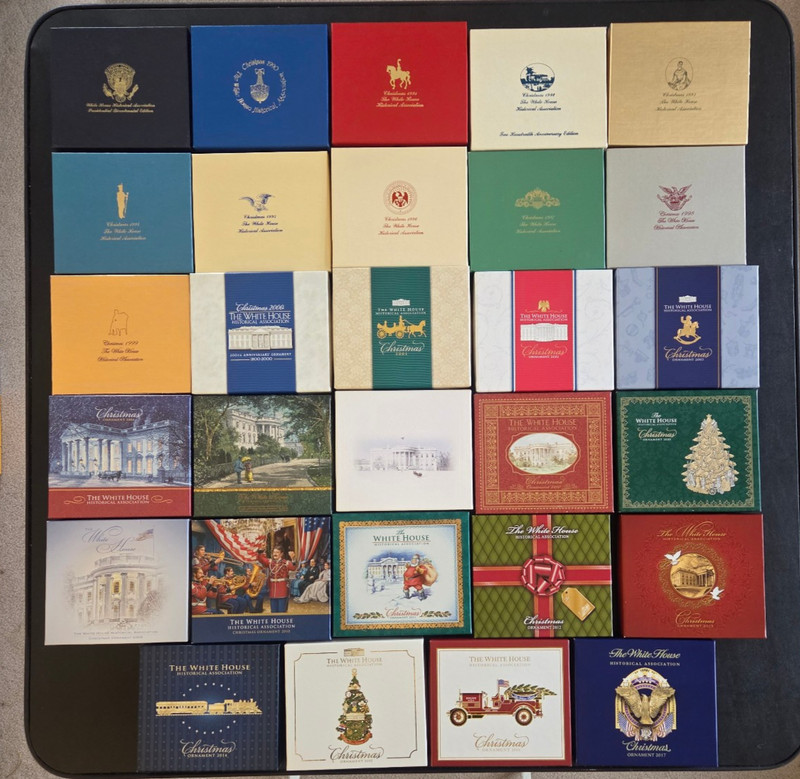 Lot of 29 White House Historical Christmas Ornaments 1989’s-2017