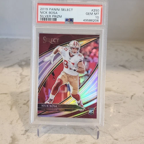 2019 Panini Select Nick Bosa Base Field Level Silver Prizm RC Rookie #250 PSA 10