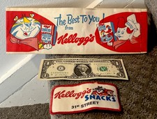 VTG Kelloggs Frosted Flakes Corn Flakes Employee Paper Hat + BONUS 31st ST PATCH