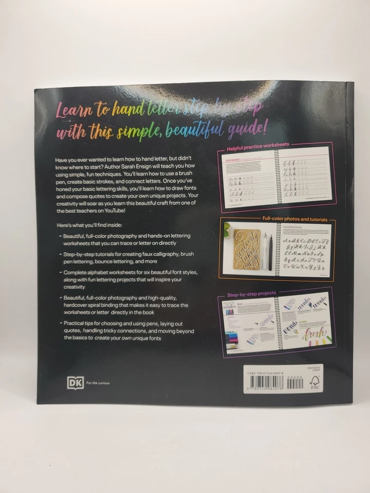 Hand Lettering for Beginners Book & White Boards for Practice - Image 2 of 4