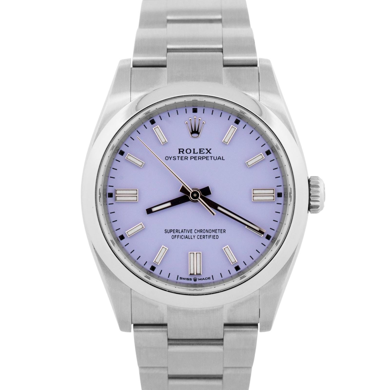 OCT Rolex Oyster Perpetual LAVENDER Steel