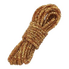 Sequins Rope, 5.5 Yard 6mm Sequins Rhinestone Tube Cord, Dark Gold