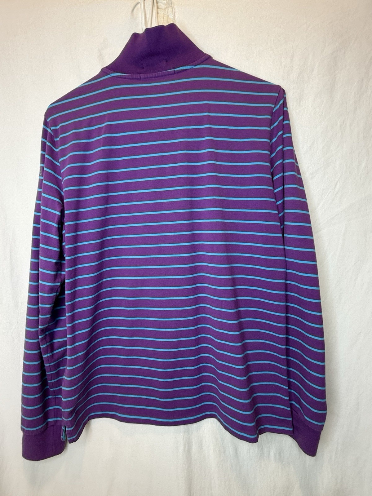 Maglione Ralph Lauren Golf L su misura BIG PONY viola 1 4 zip SEA ISLAND