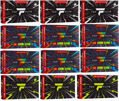 Top Flite 2025 XL Distance Golf Balls Color Blast White Yellow 45 60 75 90 Pack