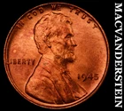1945 Lincoln Wheat Cent - Choice Gem Brilliant Uncirculated  #i3202
