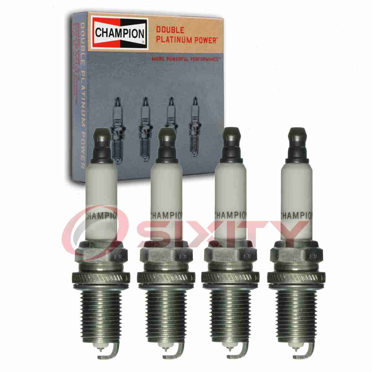 4 pc Champion Double Platinum Spark Plugs for 1998-2010 Subaru Forester 2.5L xi
