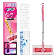 Swiffer Wicked Pink Sweep & Mop Deluxe 2-in-1 Kit Limited Edition Rare - NEW
