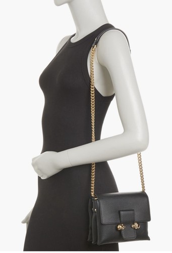 Alexander McQueen Crossbody Purse Twin Skull Chain Leather Bag Small Authentic - Picture 13 of 16