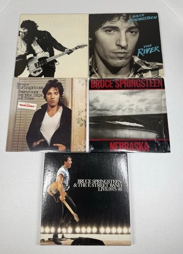 Bruce Springsteen Lot of 5 LP Records Vinyl Albums Collection Good Condition