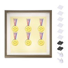 13x13" Shade Frame with Dots and 6 Stickers, Walnut Color