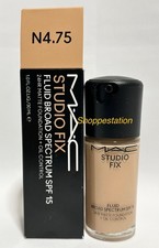 MAC Studio Fix Fluid SPF15 Matte Foundation Oil Control Shade N4.75 1oz / 30ml
