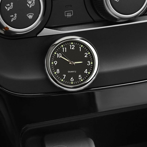 1pc Black Mini Car Dashboard Clock Stick-On Watch Accessories For Boat Truck - Picture 15 of 15