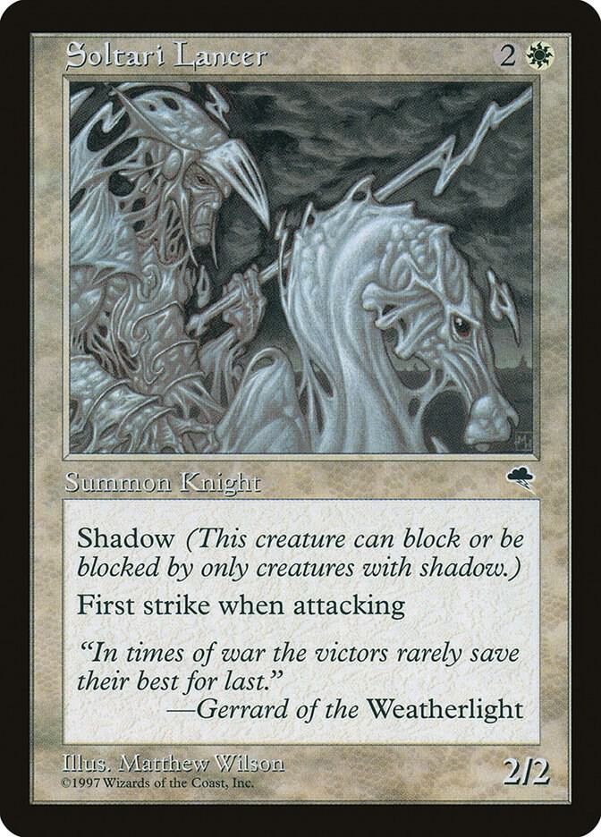 Soltari Lancer 44 Tempest Magic The Gathering MTG Card 1997 Near Mint