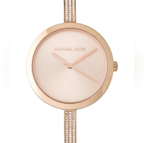 Orologio Michael Kors oro rosa elegante bracciale strass MK3391