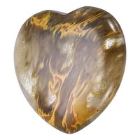 "FüR Crystals Heart Heilstein Bernstein Daumen Edelstein 1,2\" GrüN/Gelb"