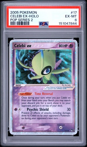 2005 POKEMON POP SERIES 2 #17 CELEBI EX-HOLO PSA 6