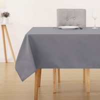Tischdecke Abwaschbar Wasserabweisend 130X130Cm Grau Fleckschutz TischwäSche Abw