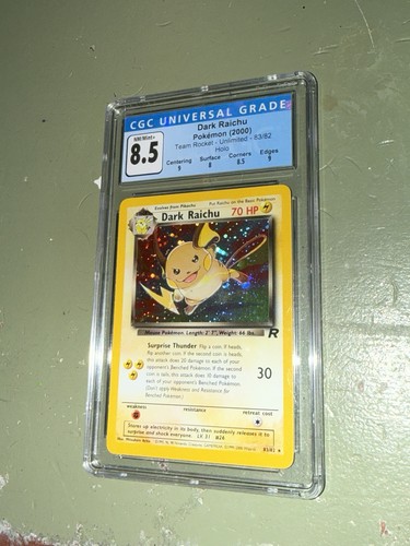 Dark Raichu (Unlimited) graded CGC 8.5 for sale on eBay