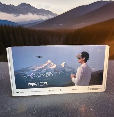 E4 Drone RC Quadcopter Dual Camera VR Glasses 50x Zoom Headless POV Ready 2 Fly