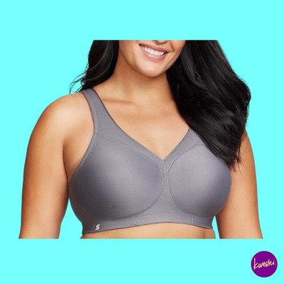Glamorise Damen MagicLift Seamless Sport BH 1006, anthrazitgrau, UK 40E