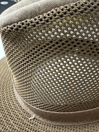 VTG NWOT Not Worn Henschel Brown Aussie Breezer Mesh Cowboy Fedora Hat Sz Large - Picture 3 of 9