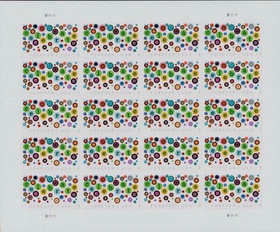 USPS Let's Celebrate Confetti FOREVER Sheet of 20 POSTAGE STAMPS