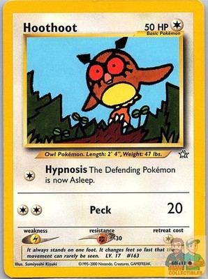 Hoothoot 60/111 Common Neo Genesis Pokemon Unlimited Lightly Played