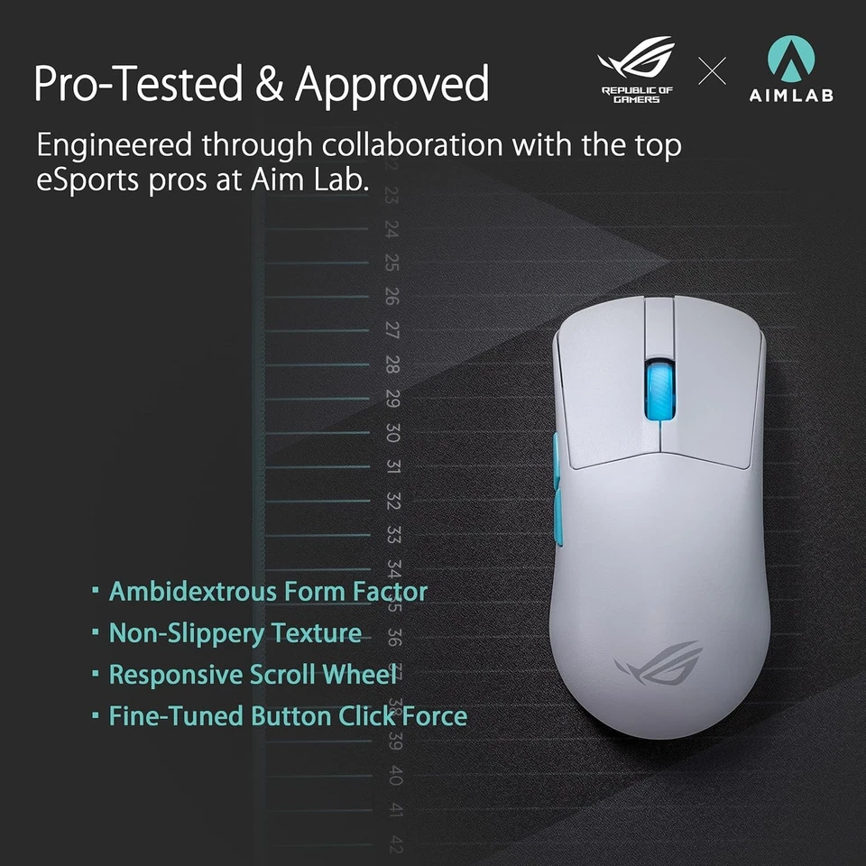 ASUS Mouse ROG Harpe Ace Aim Lab Edition White Esports FPS White Wireless - Image 2 of 4