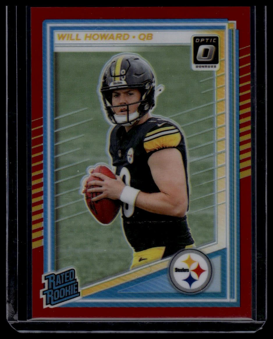 2025 Donruss Optic - Will Howard / Rated Rookie Red #136/149 - No. 233