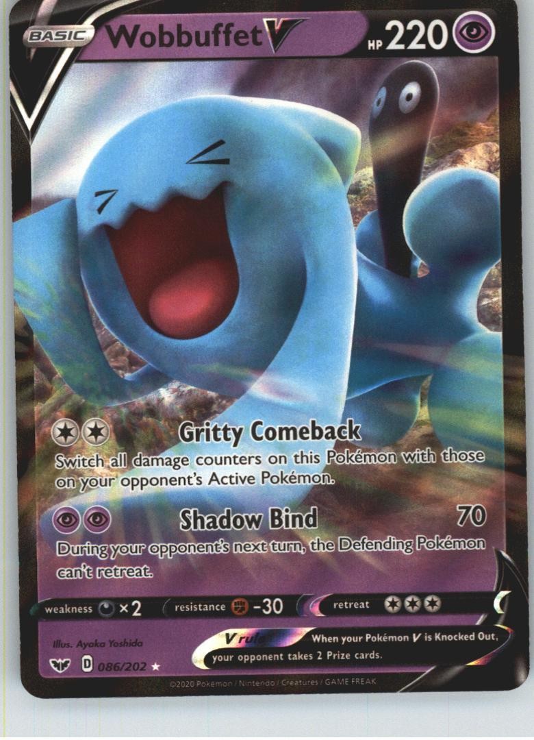 Wobbuffet V SWSH01: Sword & Shield Base Set [086/202] UR Holofoil NM Pokemon