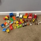 Vintage Little People Lot Of 30+ Vehicles Accessories Furniture Pieces Mixed HTF