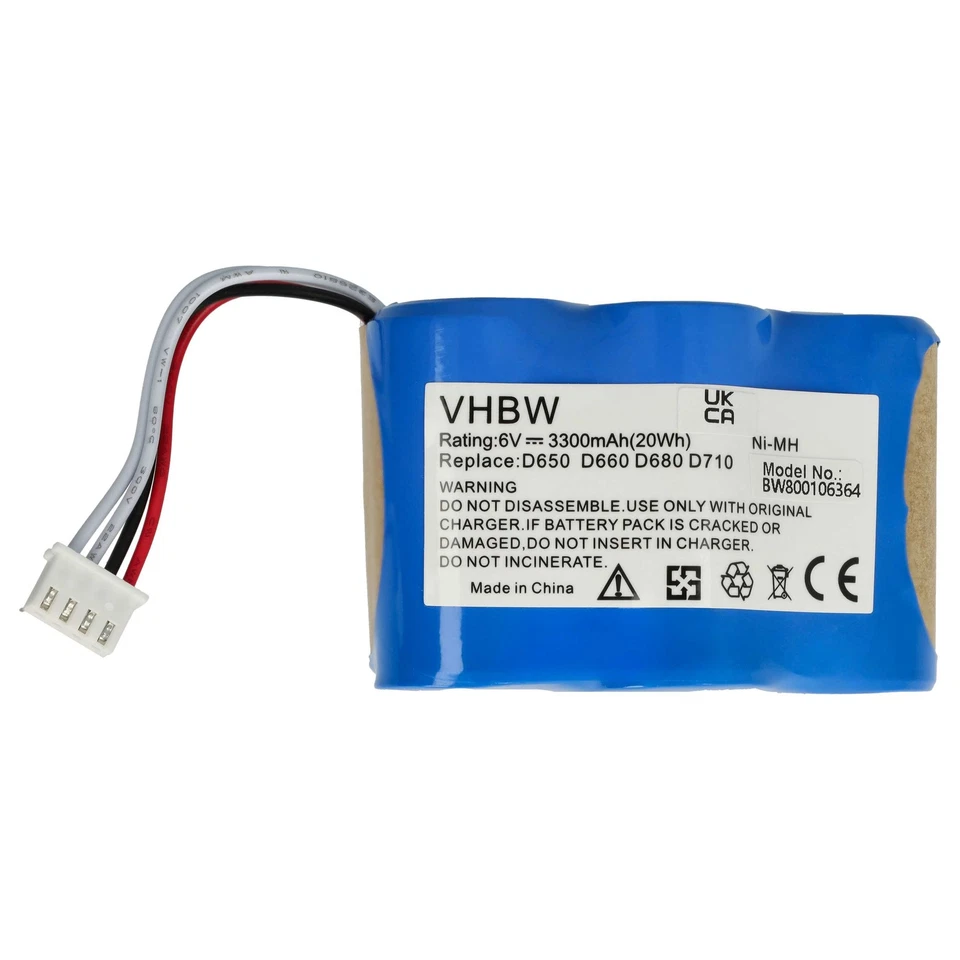 2x Akku für Ecovacs Deebot D715 D73 D76 D680 D710 D720 D73n D730 D760 3300mAh 6V - Bild 3 von 4