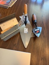Lot of Two Pointing Trowels and one Cement Groover and one Corner Trowel