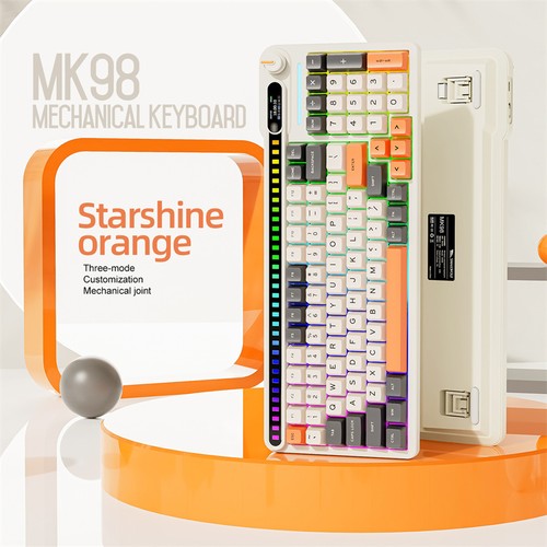 SMAILWOLF MK98 Mechanical Keyboard Bluetooth Wireless Tri-Mode Custom TFT Screen - Photo 14/14