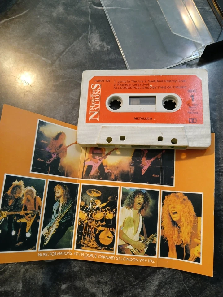 METALLICA Cassette Tape JUMP IN THE FIRE 1983 UK Music For Nations Rare Foto 2 de 4