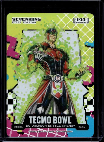 2026 Bo Jackson Battle Arena Tecmo Bowl Sevenring Glow First Edition #RD201