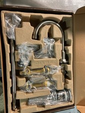 Signature Hardware 447887 Greyfield Faucet with Metal Handles Pop-Up Drain