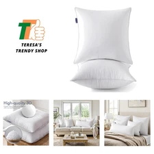 22x22 Indoor Throw Pillow Inserts - Soft Cotton & Polyester Filling