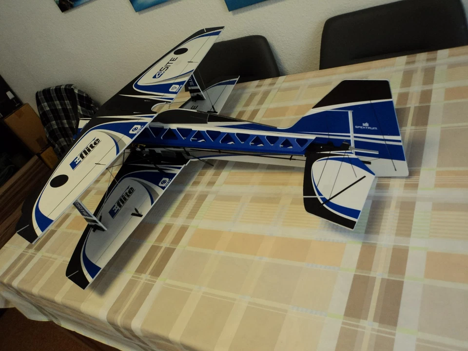 E-flite Flat Foamy 4-Site 3D FF 800mm RC Airplane BNF Smart Telemetry - Image 3 of 4