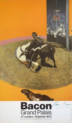 Francis Bacon Signed Original Exhibition Print 1972 Grand Palais Paris – Rare - Image 1 of 3