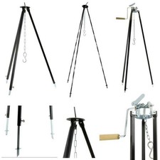 Camping Dreibein – Zerlegbares Teleskop-Gestell für Gulaschkessel & Grill