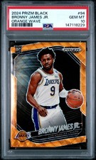 2024 PANINI PRIZM BLACK ORANGE WAVE #94 BRONNY JAMES JR. 36/60 PSA 10
