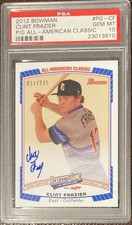 2012 Bowman P/G All-American Classic Clint Frazier PSA 10 Auto Gem Mint RC