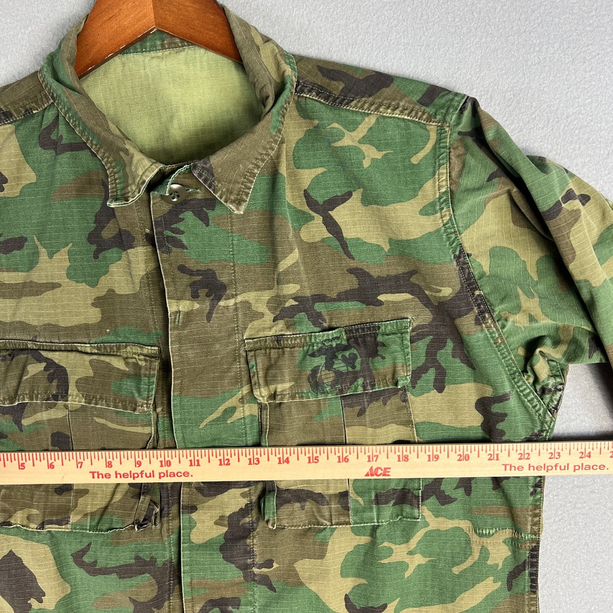 VTG ERDL Highland Camo Jungle Jacket Shirt Fits M Ripstop USMC