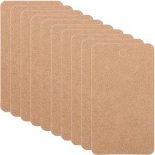 100 Pcs Jewelry Cards Kraft Paper Earring Holder Display Cards Brown 9 x 5 cm