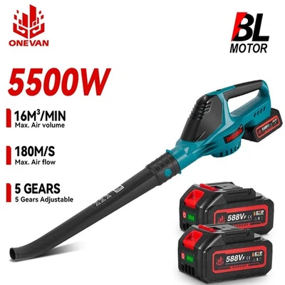 ONEVAN Für Makita Akku Laubbläser Gebläse Elektro Laubsauger Bläser Mit Akku +Ladegerät