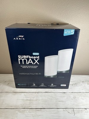 ARRIS Surfboard mAX Tri-Band Mesh System WC4S | AC3800 Wi-Fi Speed NEW SEALED