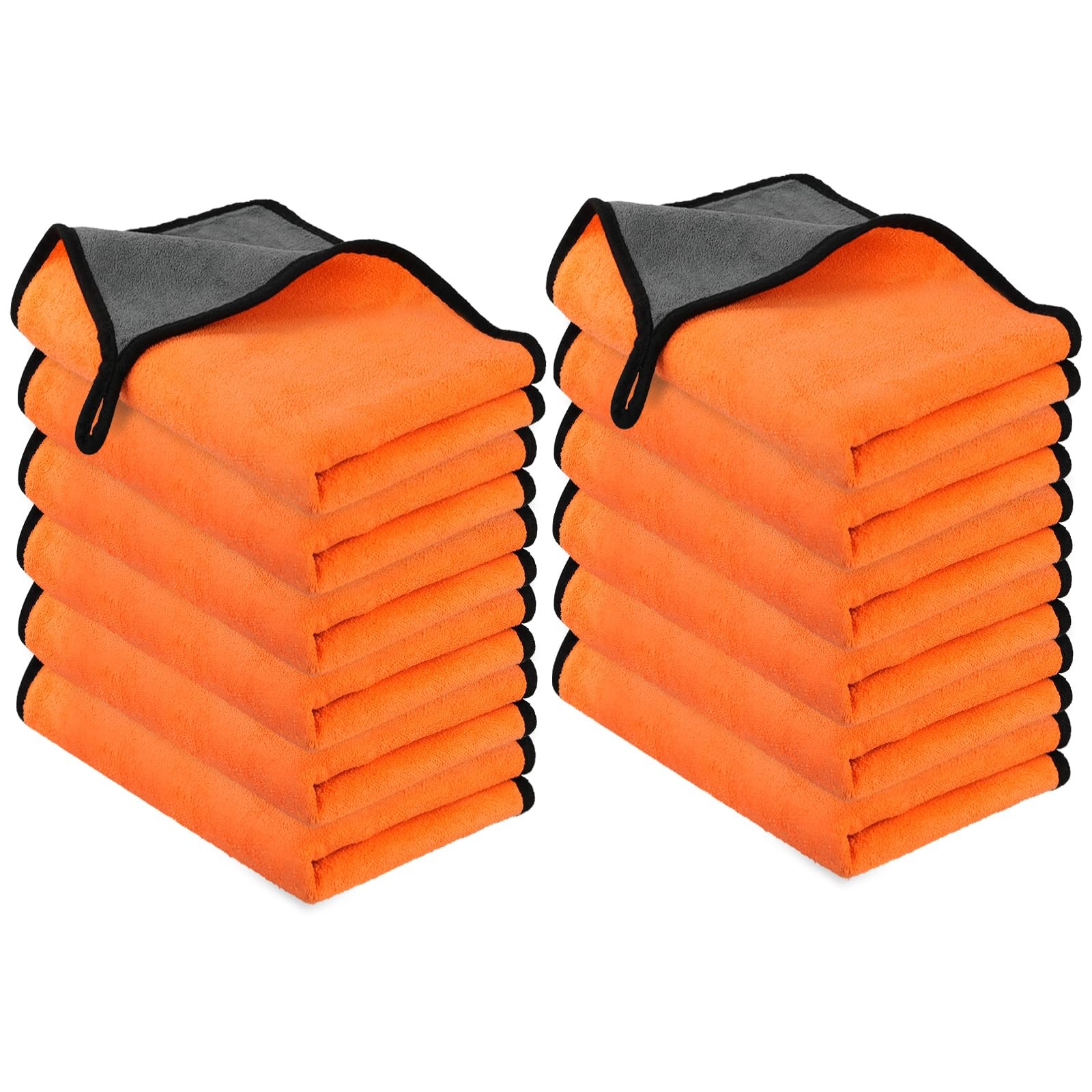 Panno Microfibra Auto URAQT 400 GSM - 12pz 60x40cm Super Assorbente