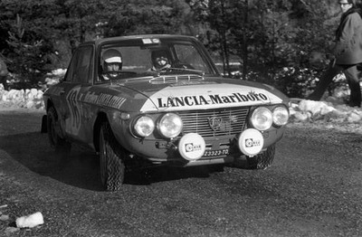 Harry Kallstrom Claes Billstam Lancia Fulvia coupe Monte Carlo Ral- Old Photo